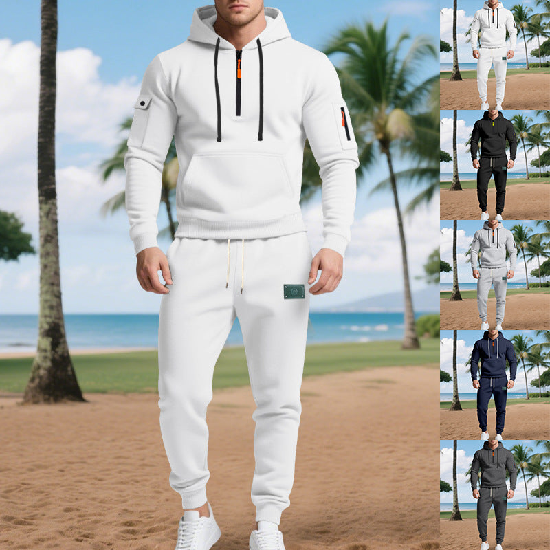 Men's sporty hoodie and tracksuit set with breathable properties and practical pockets Skorter