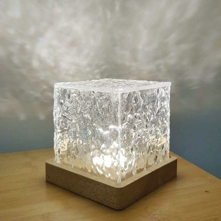 Skorter | Nordic Glass Cube Lamp with Ambient Light