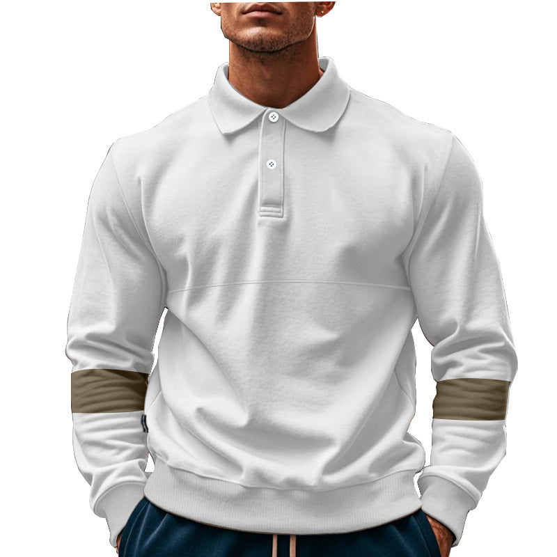 Men's Polo Sweatshirt with modern design and contrasting sleeve accents Skorter