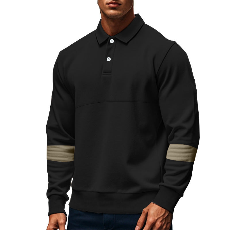 Men's Polo Sweatshirt with modern design and contrasting sleeve accents Skorter
