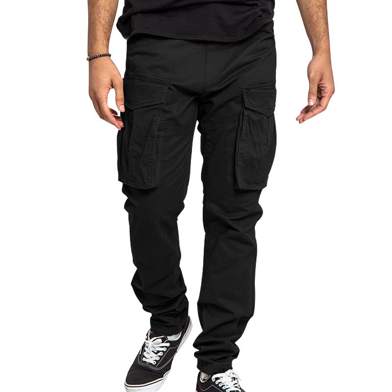 Men's multifunctional cargo pants with elastic waistband and generous pockets Skorter