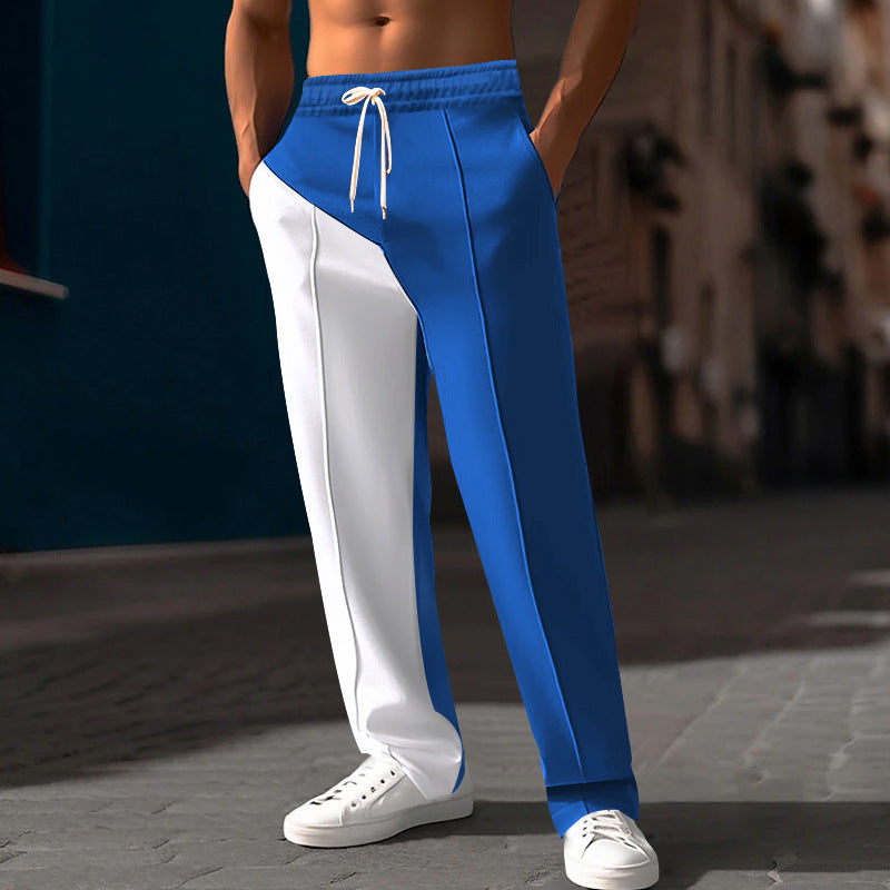 Men's sporty leisure pants with innovative cut and contrast details Skorter