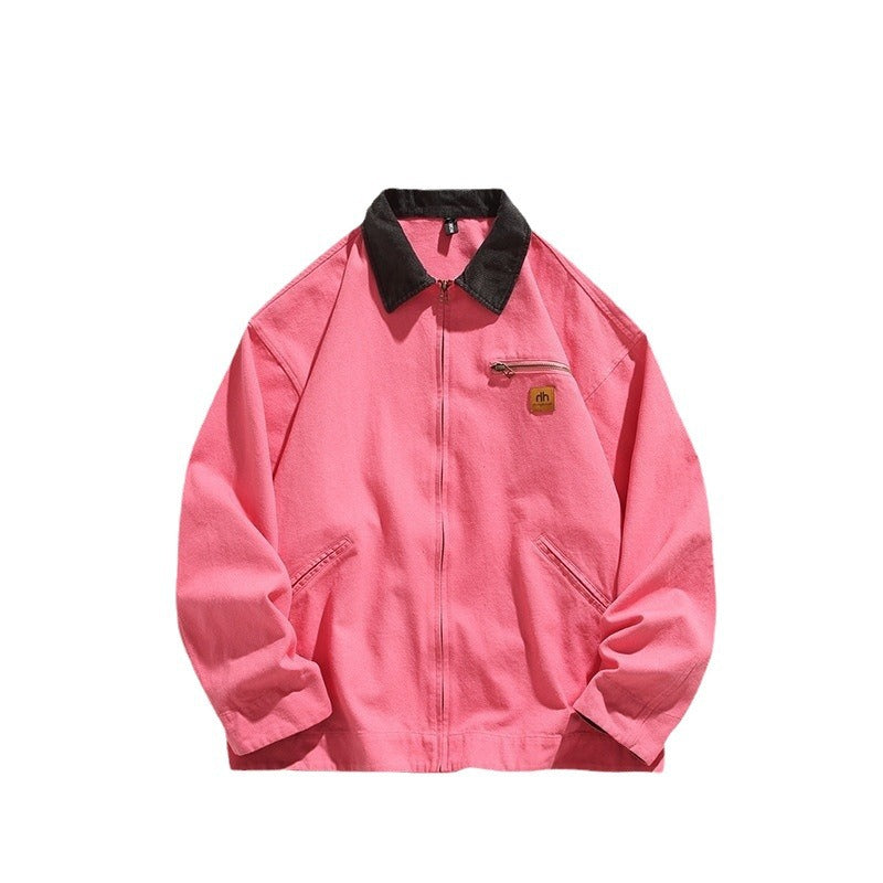 Men's robust leisure jacket with high collar and practical pockets Skorter