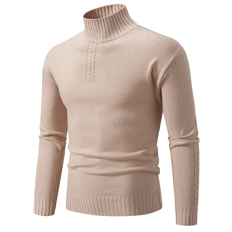 Men's turtleneck sweater made of coarse knit Skorter