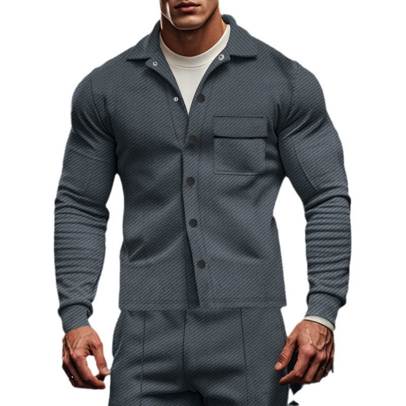 Men's men's jacket made of comfortable fabric with modern button details and chest pocket Skorter