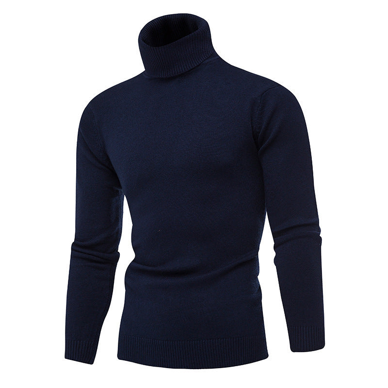 Men's turtleneck sweater made of fine cotton with a fitted cut Skorter