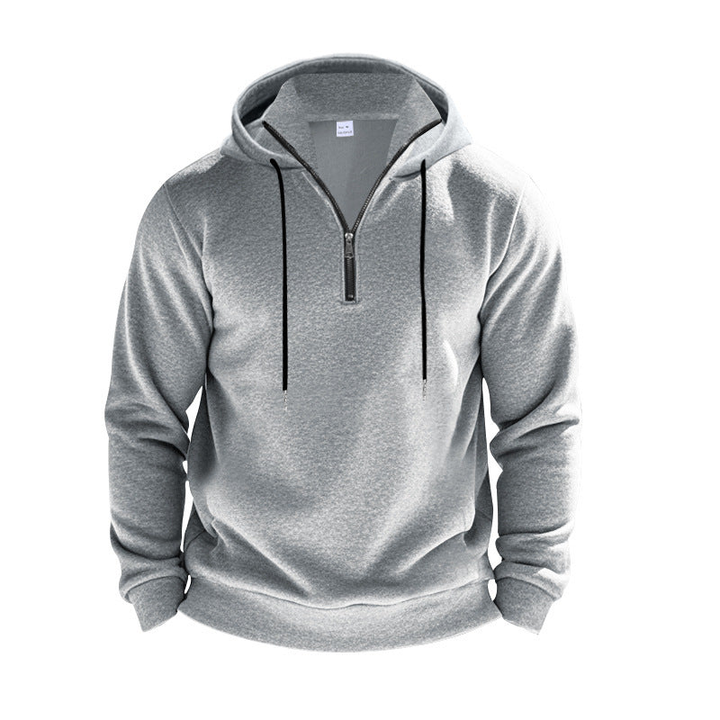 Men's sporty hoodie with half-zip and breathable material Skorter