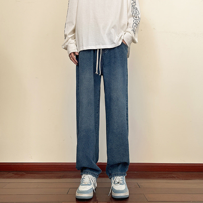 Men's loose Cargo Jeans with elastic waistband and practical pockets Skorter