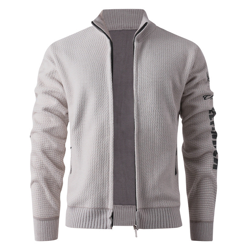 Men's quilted leisure jacket with high collar and modern lining Skorter
