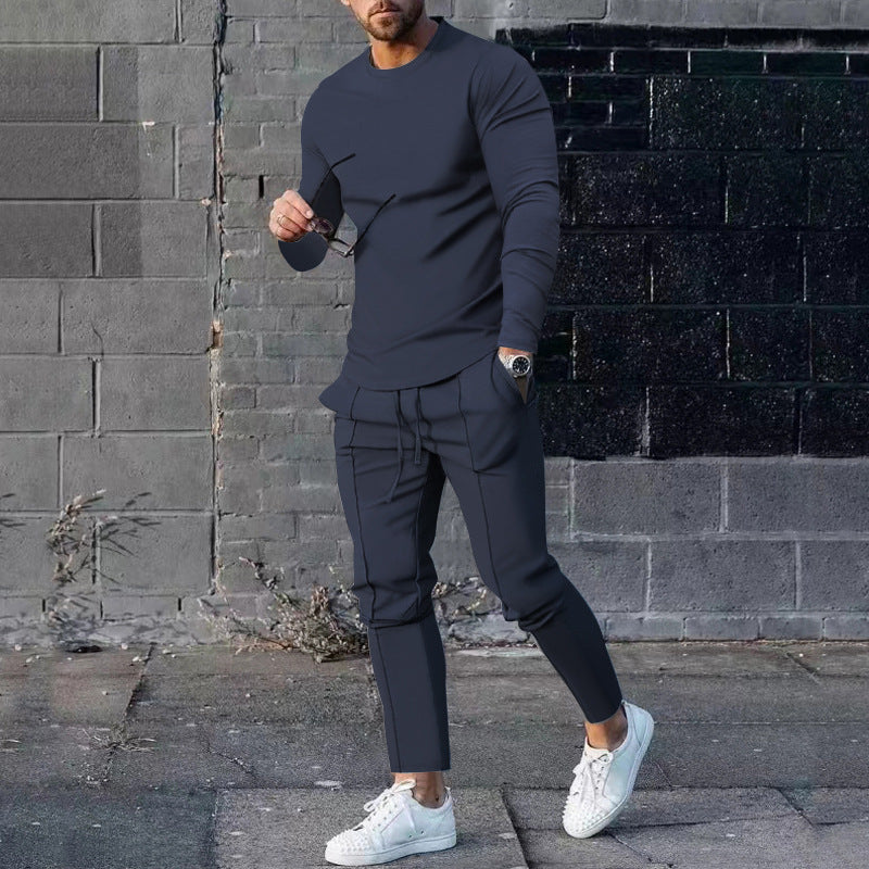 Men's sporty long-sleeve top with practical jogging pants Skorter