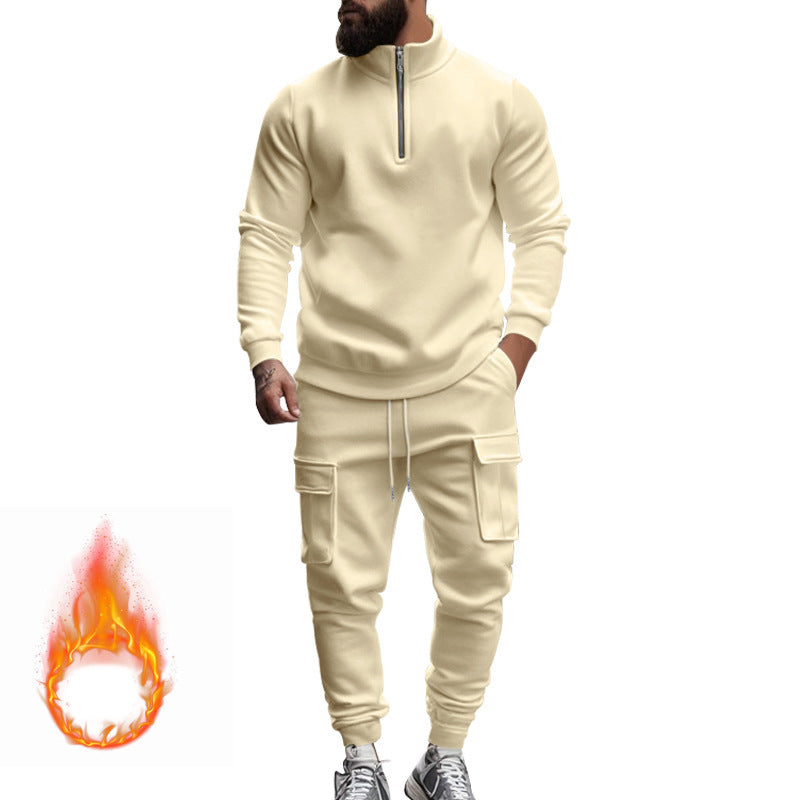 Men's sporty tracksuit with higher collar and practical pockets Skorter