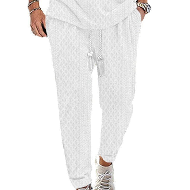 Men's sporty leisure pants with elastic waistband and side drawstring Skorter