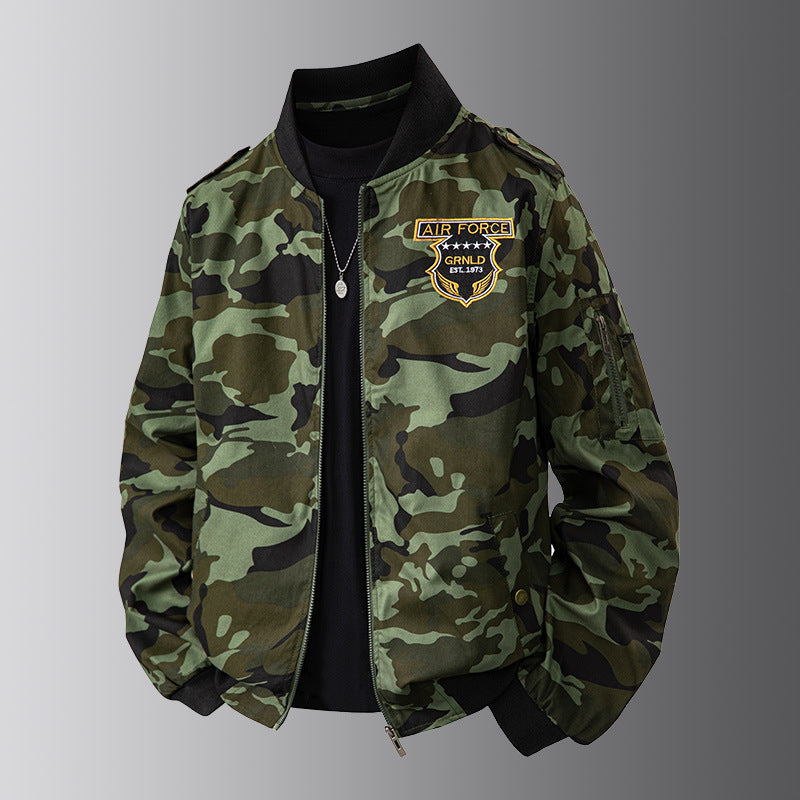 Men's Camouflage Bomber Jacket Skorter