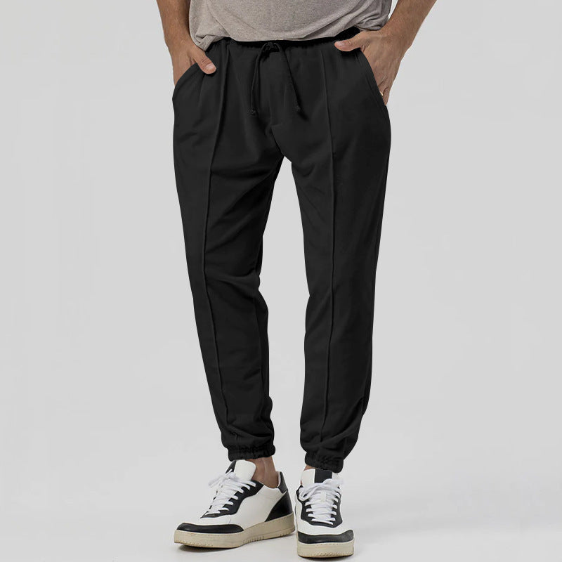 Men's Sporty Jogging Pants with Elastic Waistband and Practical Pockets Skorter