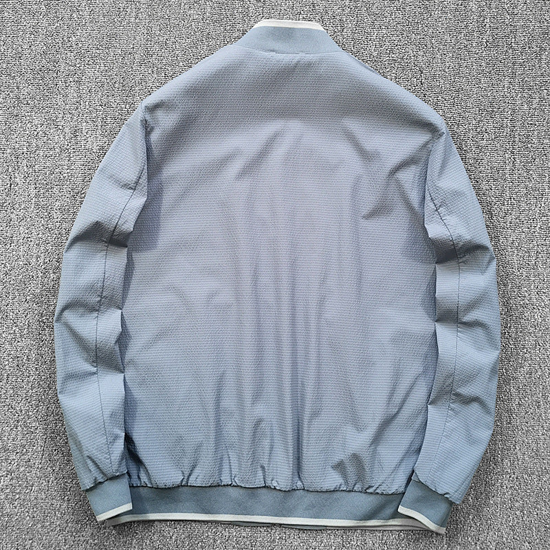 Men's quilted jacket with contrast collar Skorter