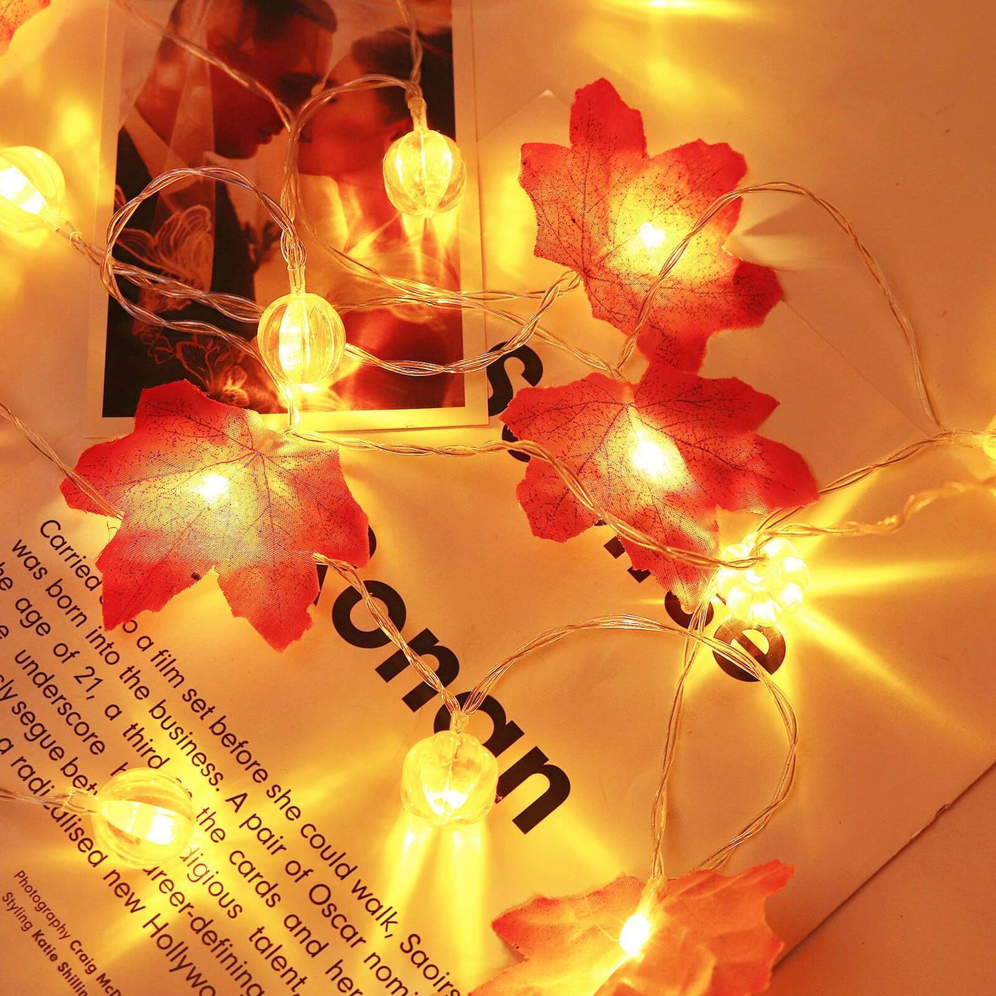 Skorter | Maple Leaf Pumpkin LED Lights Festival Party Decoration Battery String Lights