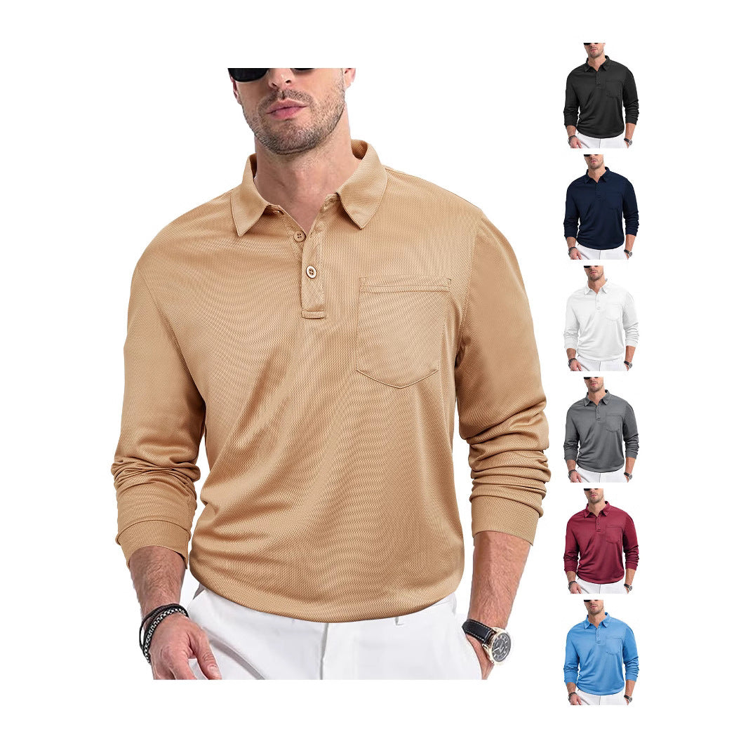 Men's polo shirt with modern structured design and practical chest pocket Skorter