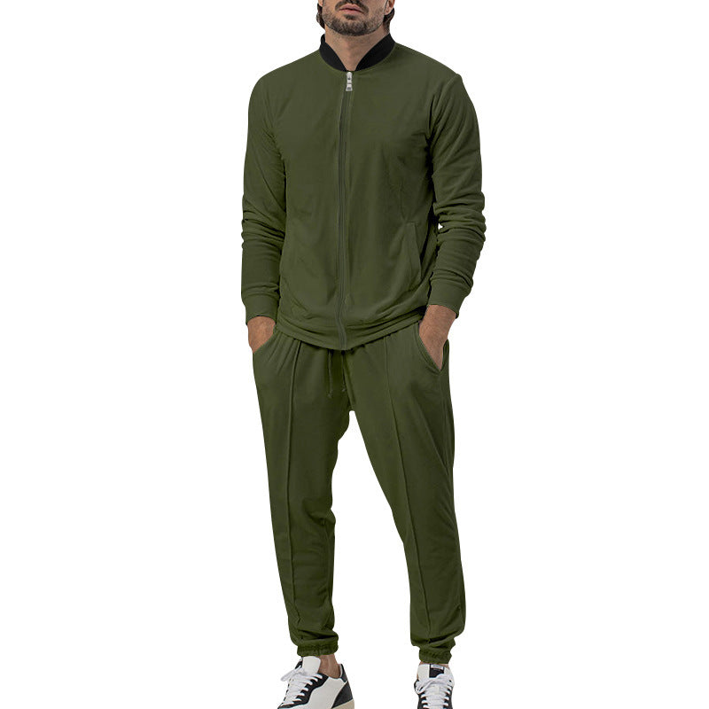 Men's sporty leisure set with full zip and elastic cuffs Skorter