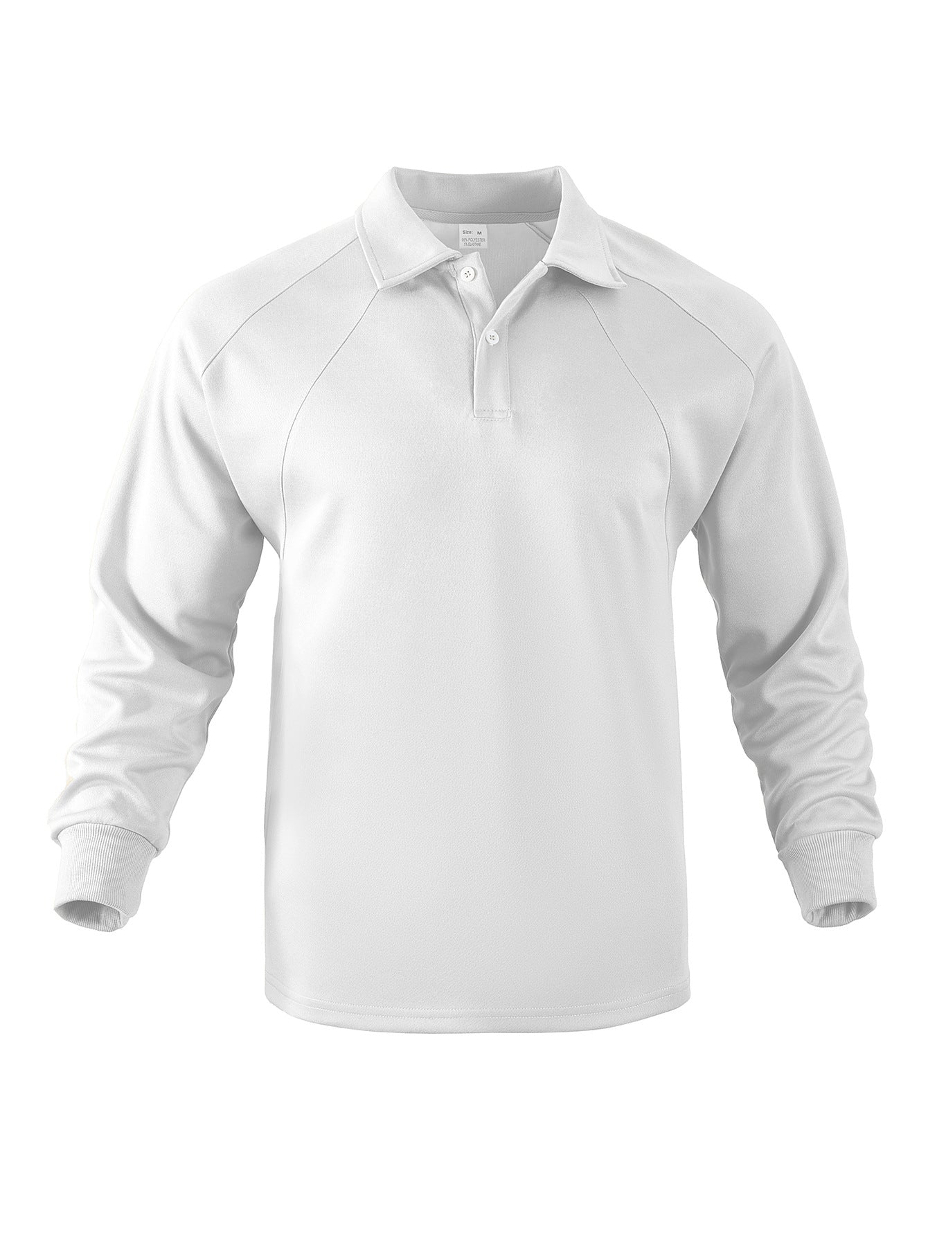 Men's Sporty Long Sleeve Polo Shirt with Modern Structured Design and Comfortable Cuffs Skorter