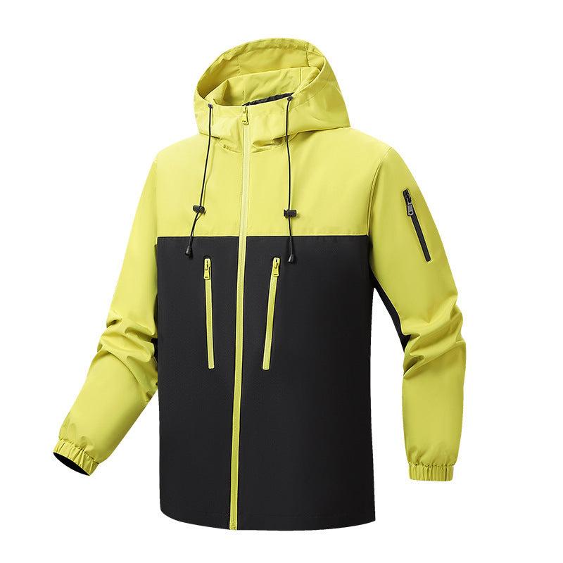 Men's windproof functional jacket with stylish color contrast and practical pockets Skorter