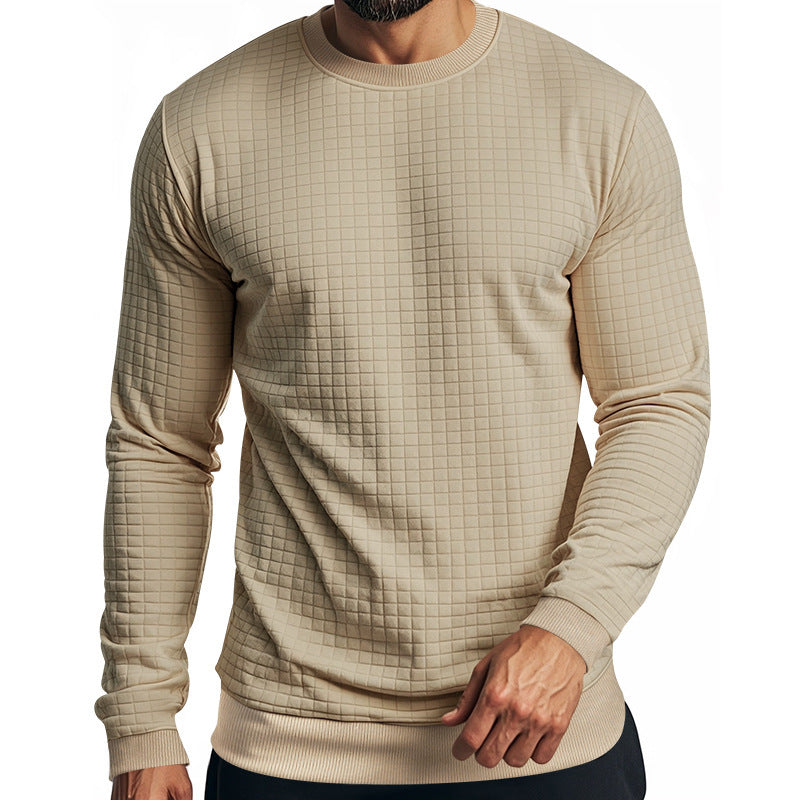 Men's long sleeve sweatshirt with textured design and elastic cuffs Skorter