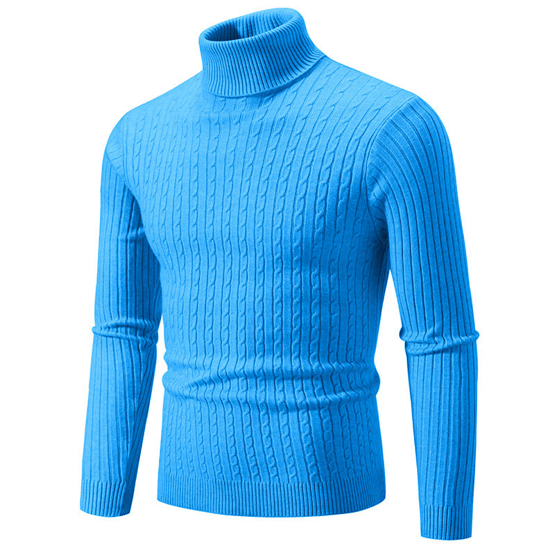 Men's turtleneck sweater with textured knit pattern Skorter