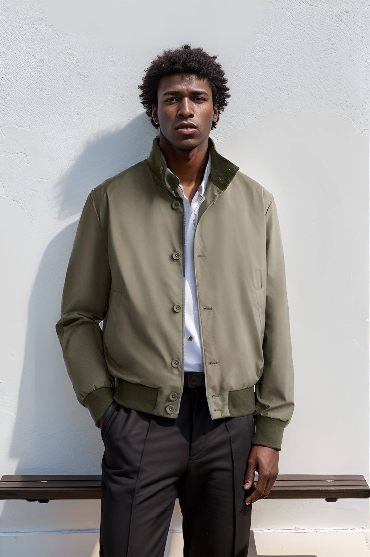 Men's sporty transitional jacket with zipper Skorter