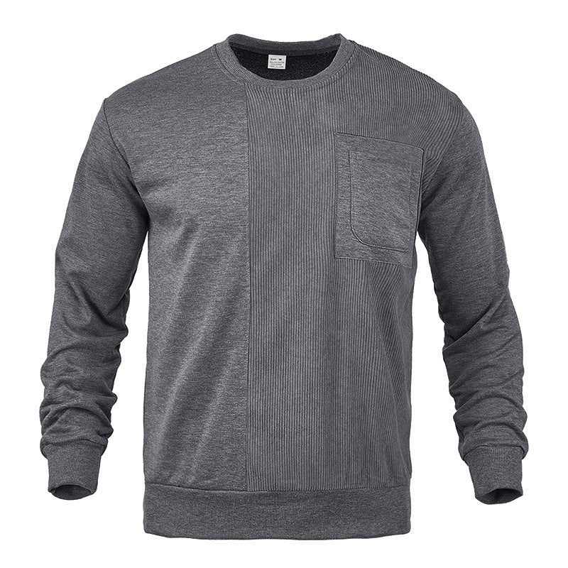 Men's stylish sweatshirt with innovative texture and practical chest pocket Skorter
