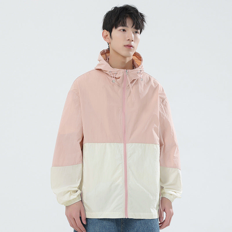 Sportig herrvindjacka med justerbar huva och reflexdetaljer Skorter