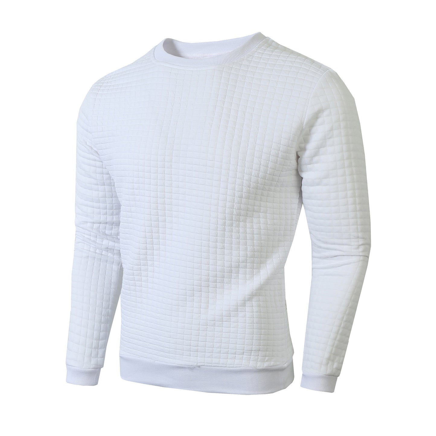 Men's sweater with textured design and round neckline Skorter