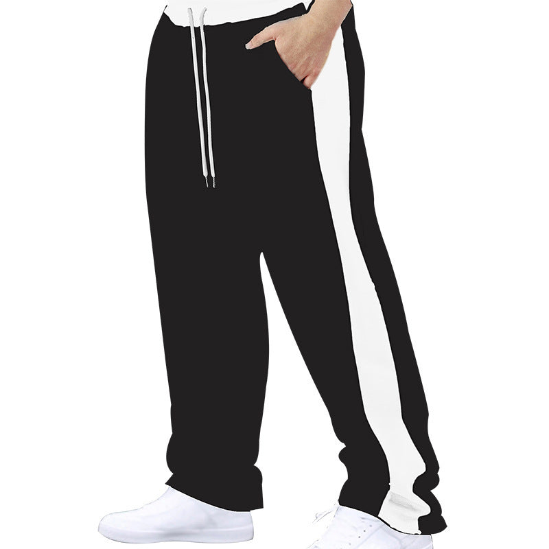 Men's Sporty Relaxed Fit Jogging Pants with Elastic Waistband and Side Pockets Skorter