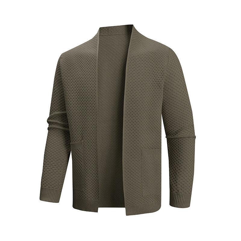 Men's cardigan with textured design and practical pockets Skorter