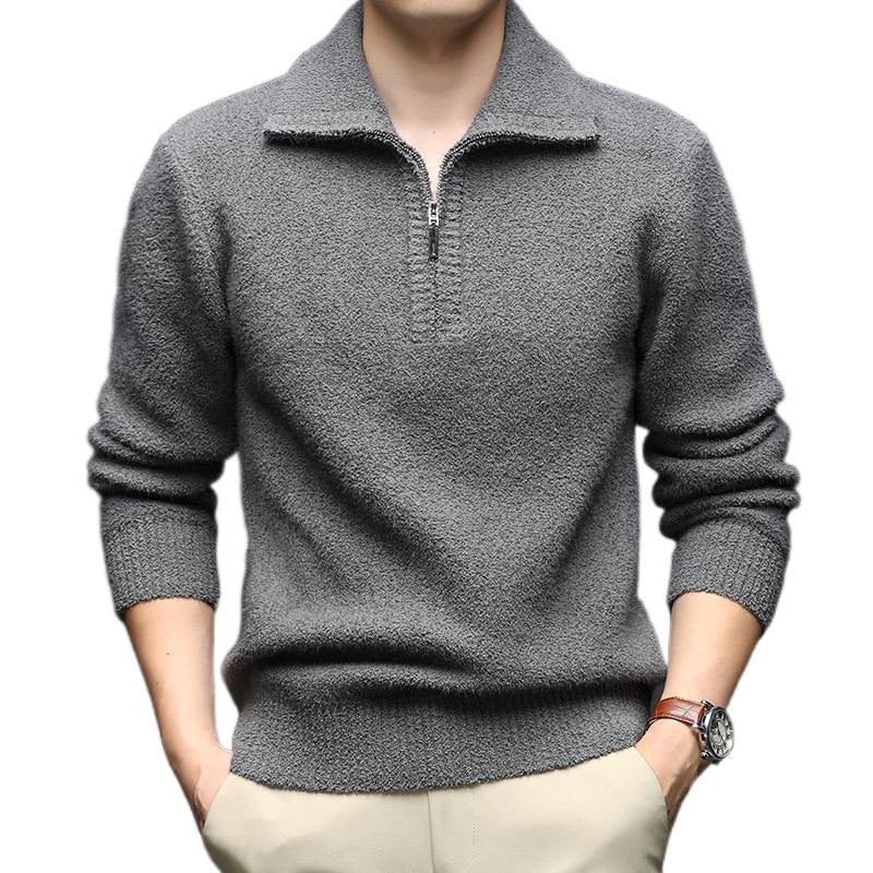 Men's sweater with high collar and zipper Skorter