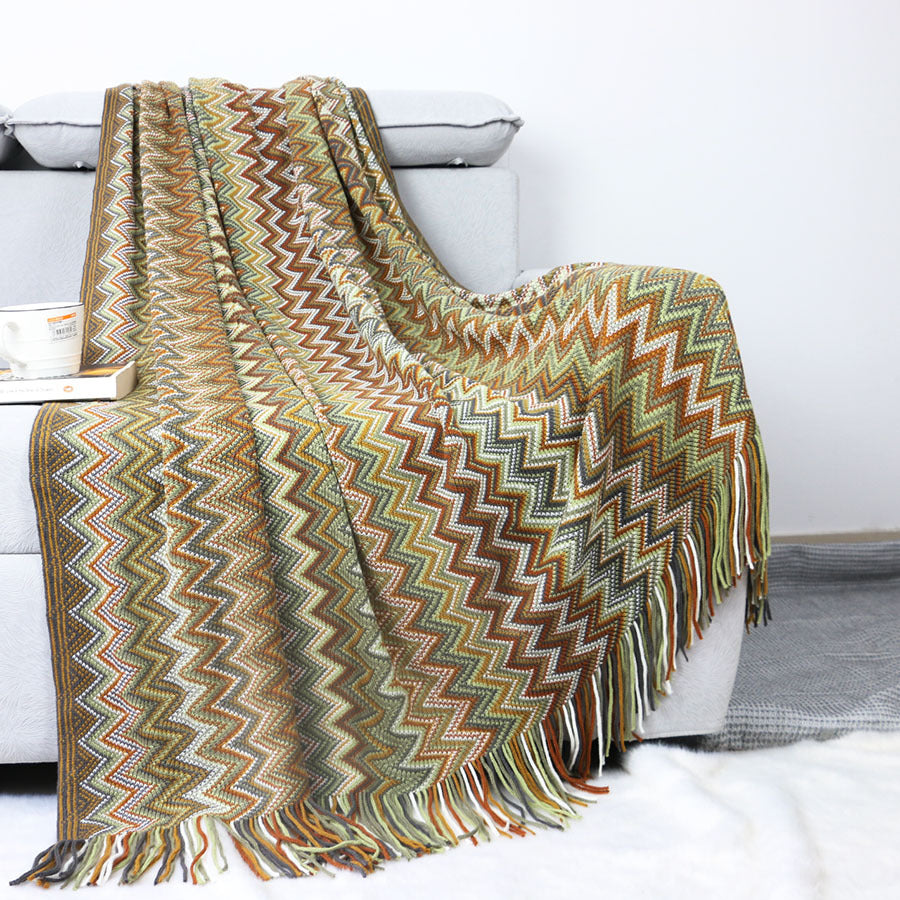 Skorter | Bohemian velvet blanket knitted blanket