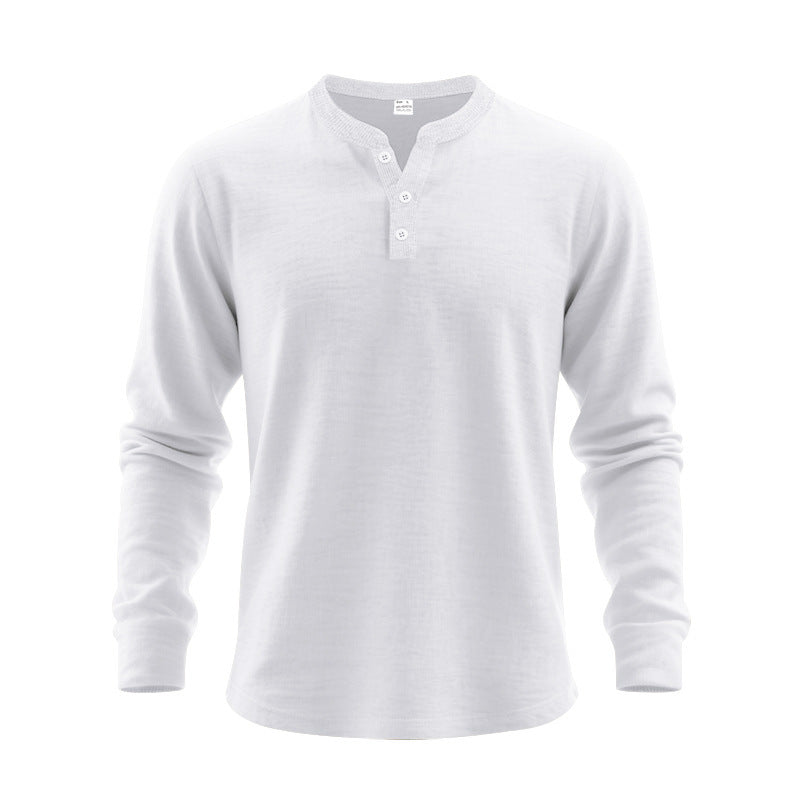 Men's Long Sleeve Shirts in Classic Henley Style Skorter