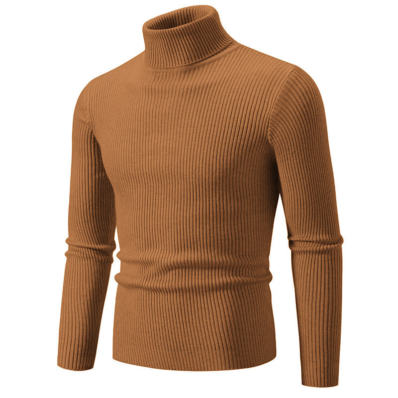 Men's turtleneck sweater made of fine ribbed material Skorter