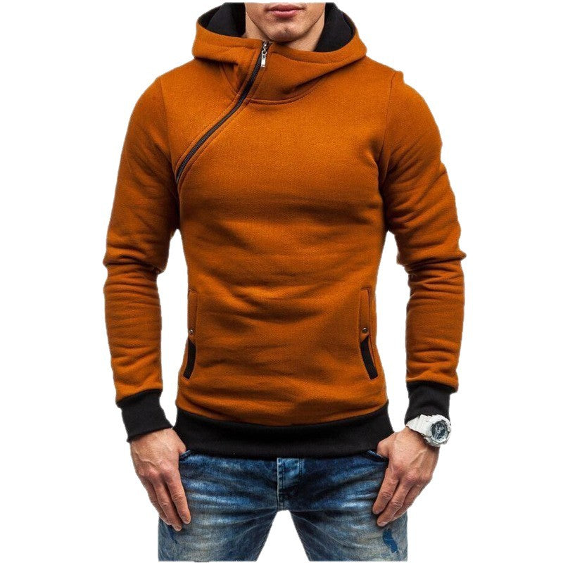 Men's stylish hoodie with side zipper and contrasting sleeves Skorter