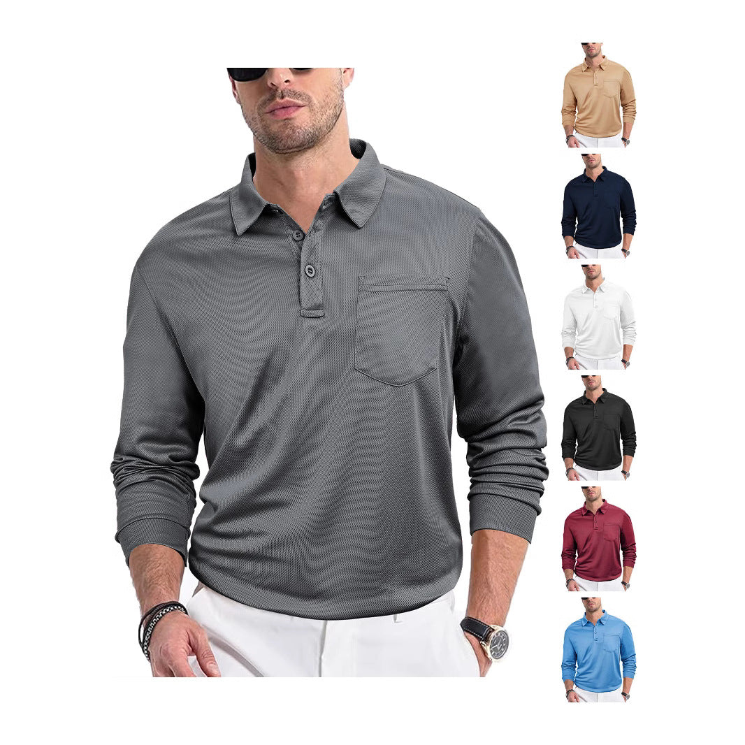Men's polo shirt with modern structured design and practical chest pocket Skorter