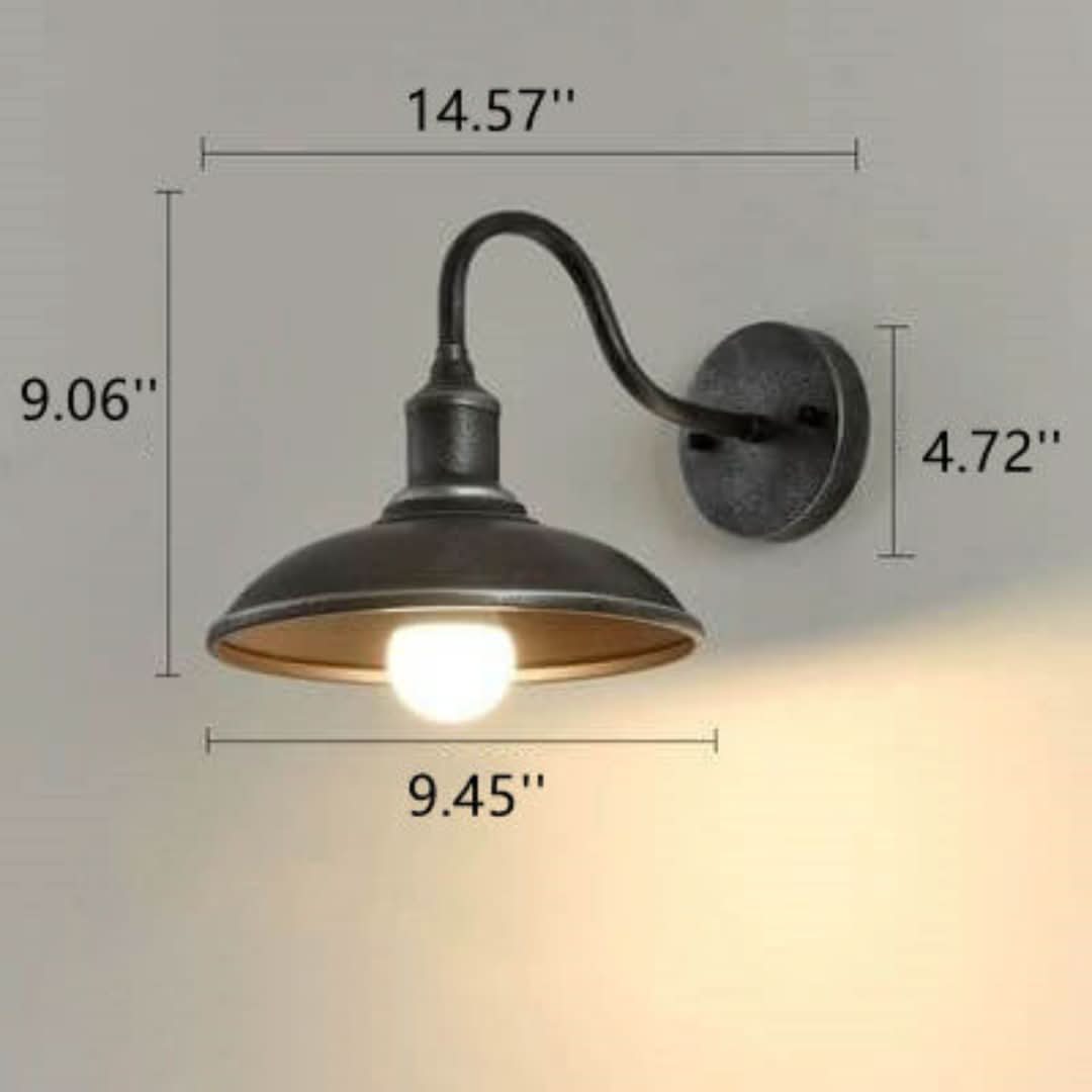 Skorter | Eisenglow - Retro Outdoor Wall Lamp With 1 Iron Light Dome