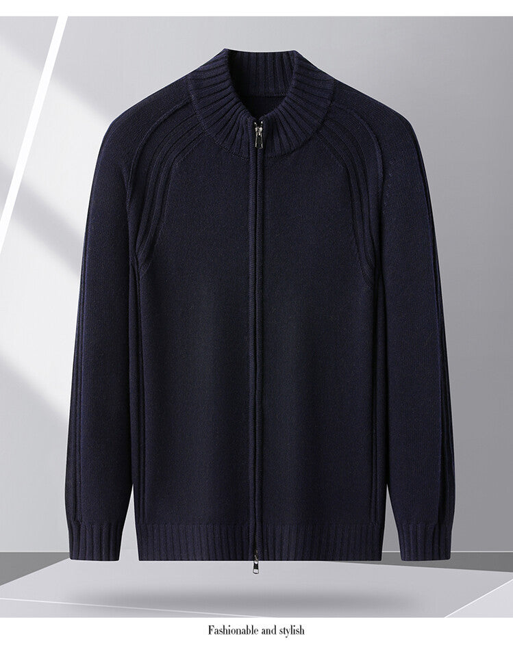 Men's zip-up cardigan with high collar Skorter