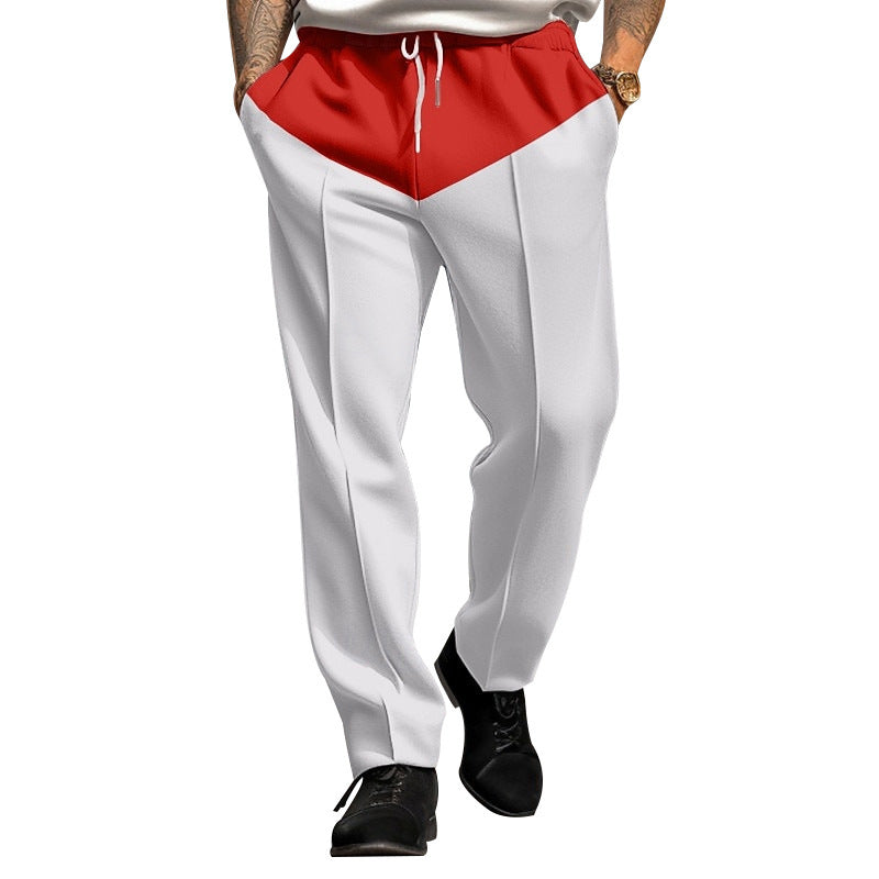 Men's sporty jogging pants with contrast details and adjustable drawstring Skorter