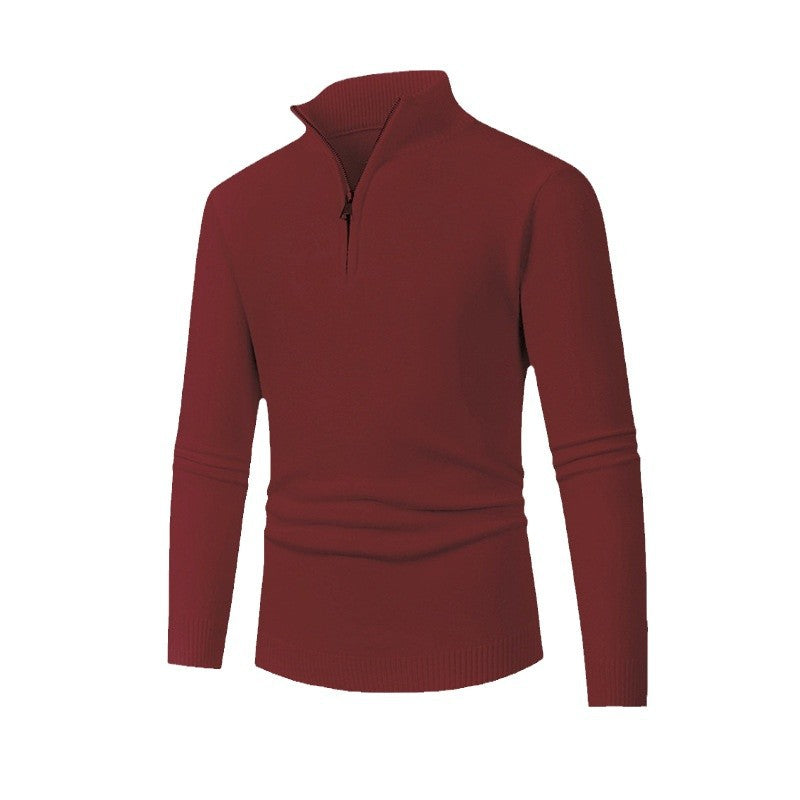 Men's pullover with high collar and zipper Skorter