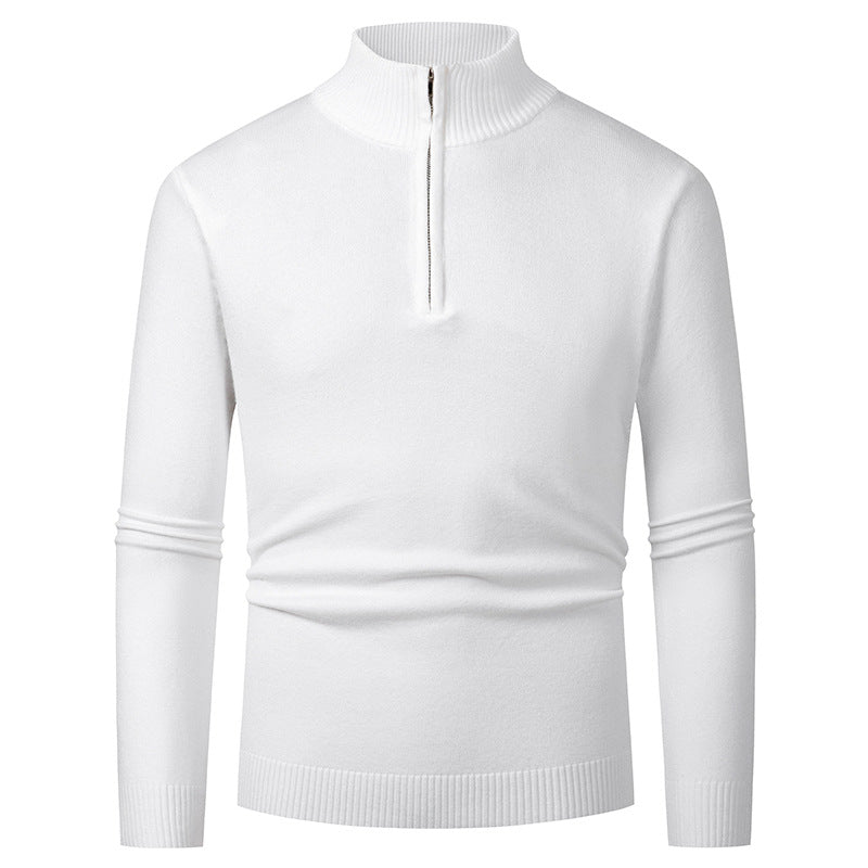 Men's pullover with high collar and zipper Skorter