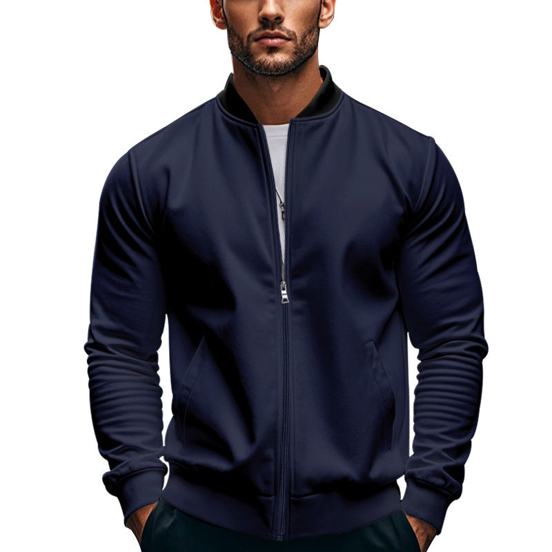 Men's sporty bomber jacket with high collar and practical pockets Skorter