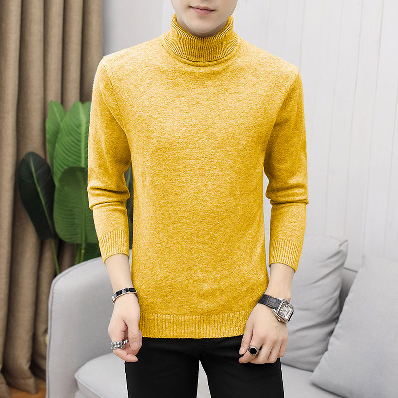 Men's stylish turtleneck sweater with fine structure Skorter
