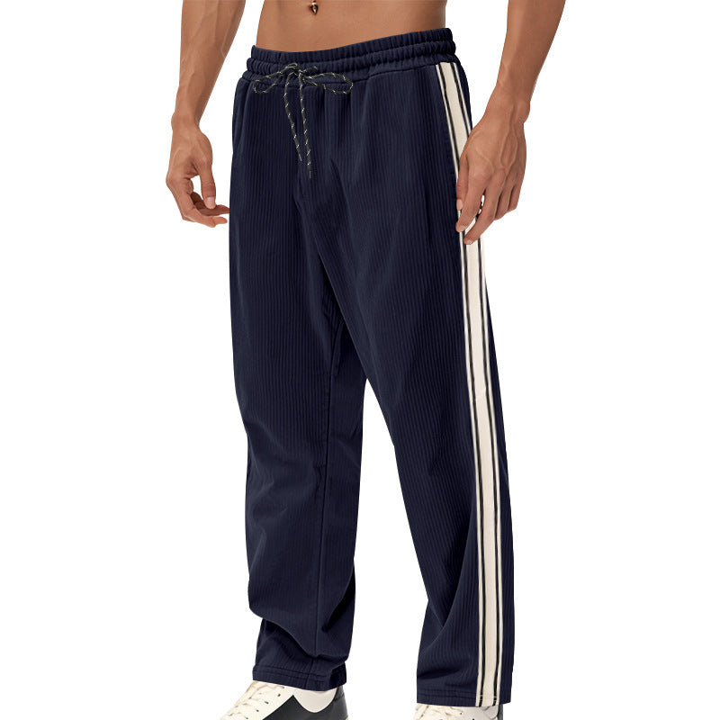 Men's Sporty Plank Pants with Stripe Design Skorter