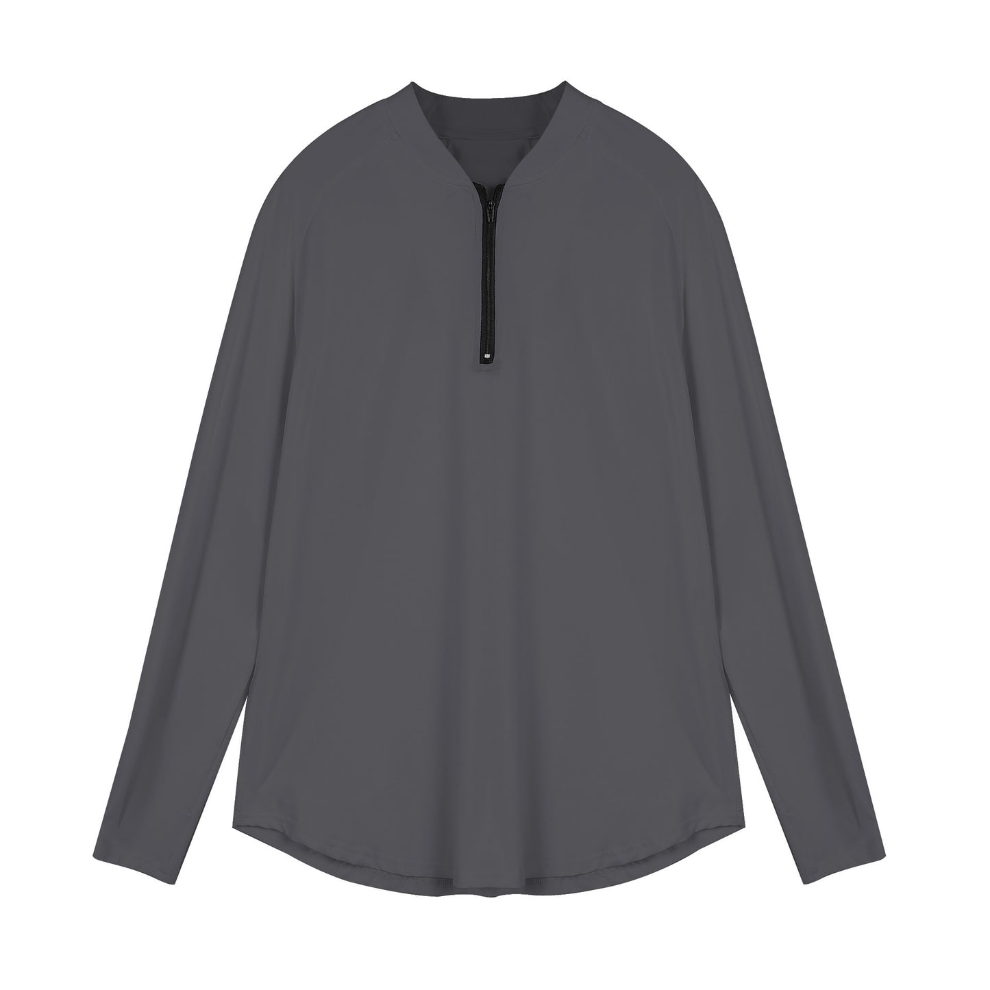 Men's Sporty Long Sleeve Top with Half Zipper and Breathable Material Skorter