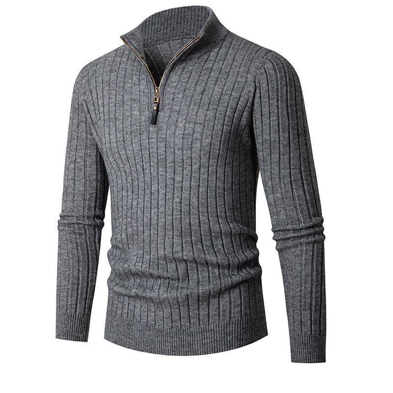 Men's sweater with high collar and zipper Skorter