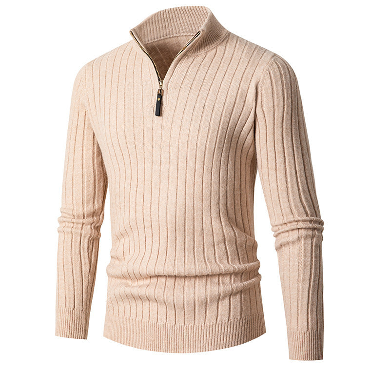 Men's sweater with high collar and zipper Skorter