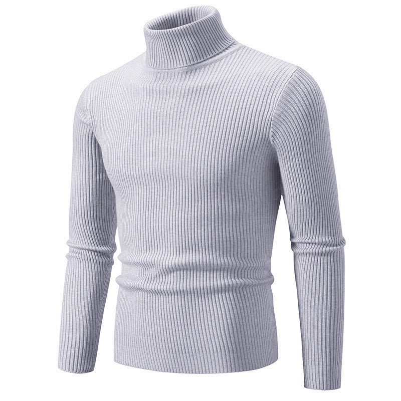 Men's turtleneck sweater made of fine ribbed material Skorter